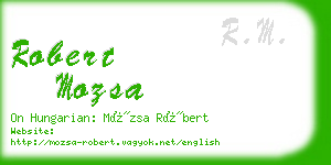 robert mozsa business card